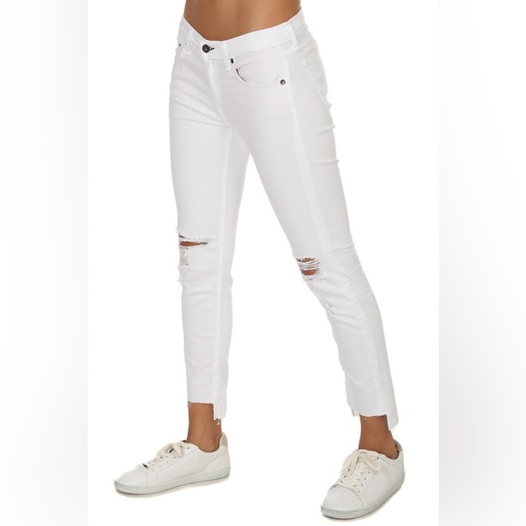 Rag & Bone Dre Capri jean distressed White Prospector 24 - Picture 6 of 12